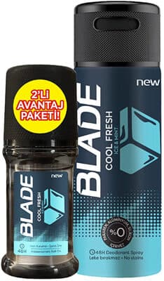 Blade Cool Fresh Erkek Deodorant Sprey 150 ml + Roll on 50 ml