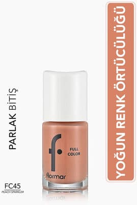 Flormar Full Color Ekstra Yoğun Pigmentli Oje FC45 Peach Sparkler