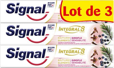 Signal Integral 8 Dentifrice Nature Elements Girofle Sensibilité 3x75ml