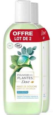 DOVE Gel Douche Pouvoir des Plantes Eucalyptus 2x250ml