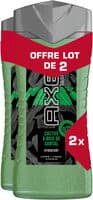 AXE Gel Douche Homme 3en1 Cactus & Bois de Santal 2x250ml