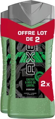AXE Gel Douche Homme 3en1 Cactus & Bois de Santal 2x250ml