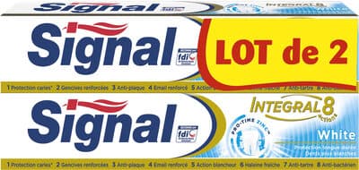 Signal Integral 8 Dentifrice White 2x75ml
