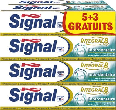 Signal Dentifrice Interdentaire 75ml Lot de 8(5+3 Gratuits)