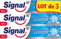 Signal Dentifrice Soin Fraîcheur & Blancheur Crystal Gel 3x75ml
