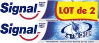 Signal Dentifrice Soin Fraîcheur Aquamenthe 2x75ml