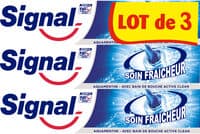 Signal Dentifrice Soin Fraîcheur Aquamenthe 3x75ml