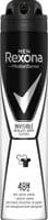 REXONA MEN Déodorant Homme Spray Anti-Transpirant Invisible Black + White 200ml