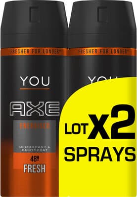 AXE Déodorant YOU Energised Spray Lot