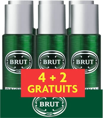 Brut Déodorant Homme Spray Original 200ml Lot de 2