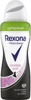 Rexona Déodorant Femme Spray Anti-Transpirant Compressé Invisible Pure 100ml