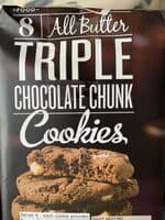 All butter triple chocolate chunk cookies