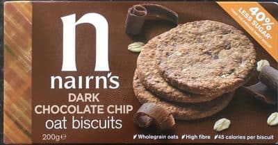 Dark Chocolate Chip Oat Biscuits
