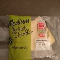 medium British cheddar