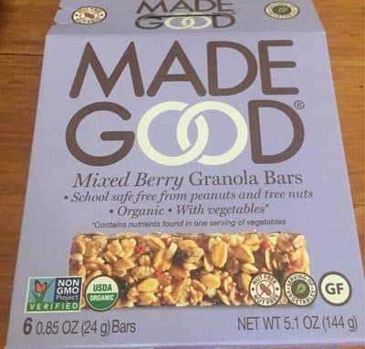 ORGANIC CHEWY GRANOLA BARS mixed berry