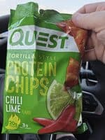 Tortilla Style Protein Chips Chili Lime Flavor