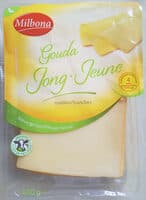 Gouda jeune tranches
