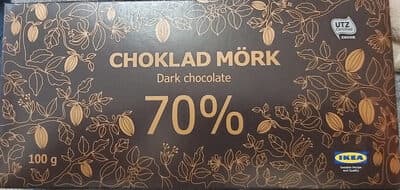 Choklad Mörk 70%, Dark Chocolate 70%