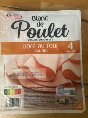 Blanc de poulet Doré au four 100% Filet