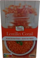 Lentilles corail