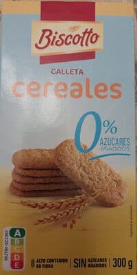 Galleta cereales 0% azúcares  añadidos
