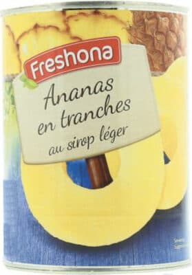 Ananas en tranches au sirop léger
