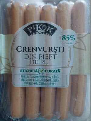 Crenvurști din piept de pui
