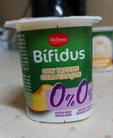 Bífidus con trozos de melocotón