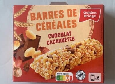 Barre de céréales chocolat cacahuète ou pomme verte