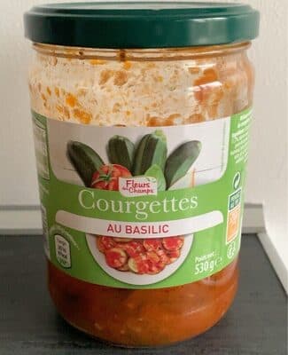 Courgettes au basilic