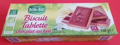 Biscuit tablette chocolat au lait