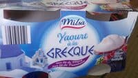 Yaourt à la Grecque sur lit de Mûre, sur lit de Framboise
