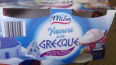 Yaourt à la Grecque sur lit de Mûre, sur lit de Framboise