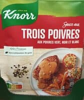 Knorr Sauce Déshydratée Poivres Vert Noir et Blanc 32g