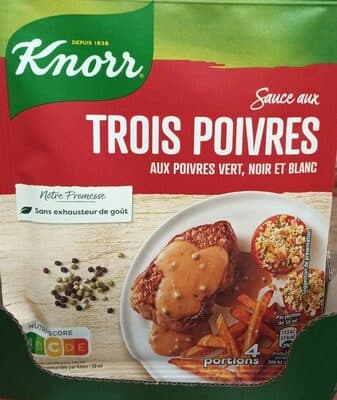 Knorr Sauce Déshydratée Poivres Vert Noir et Blanc 32g