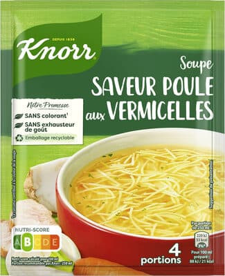 Knorr Soupe Déshydratée Poule aux Vermicelles 4 Portions