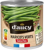 Haricots verts extra fins d'aucy 220g