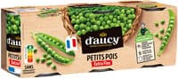 Petits pois extra fins d'aucy cart.3x140g