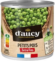 Petits pois extra fins d'aucy 280g