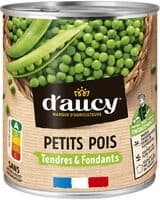 Petits pois tendres et fondants d'aucy 560g