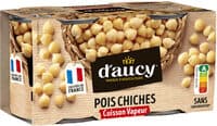 Pois chiches cuisson vapeur Cultivés en France d'aucy cart.2x130g