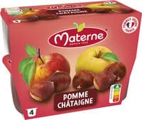 MATERNE Compotes Coupelles Pomme Châtaigne 4x100g