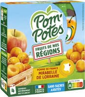 POM'POTES Compotes Pomme Mirabelle de Lorraine 4x90g
