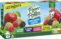 POM'POTES Compotes Gourdes Multivariétés Les Inédits 12x90g
