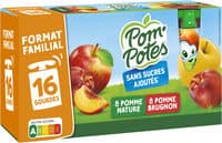 POM'POTES Compotes Gourdes Pomme, P. Brugn 16x90g Format Familial
