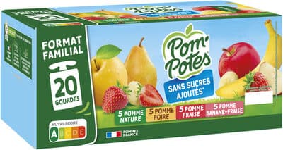 Compotes Gourdes Multivariétés sans sucres ajoutés