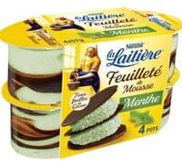 Feuilleté de mousse menthe