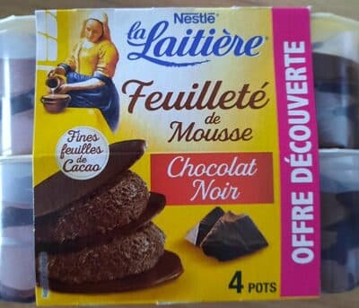 Feuilletée mousse chocolat noir la laitière