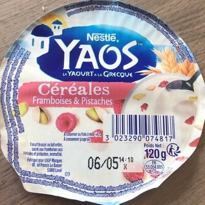 Yaos céréales framboise & pistache