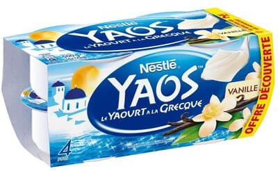 Yaos Le yaourt à la Grecque à la vanille 4 x 125 g